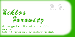 miklos horowitz business card